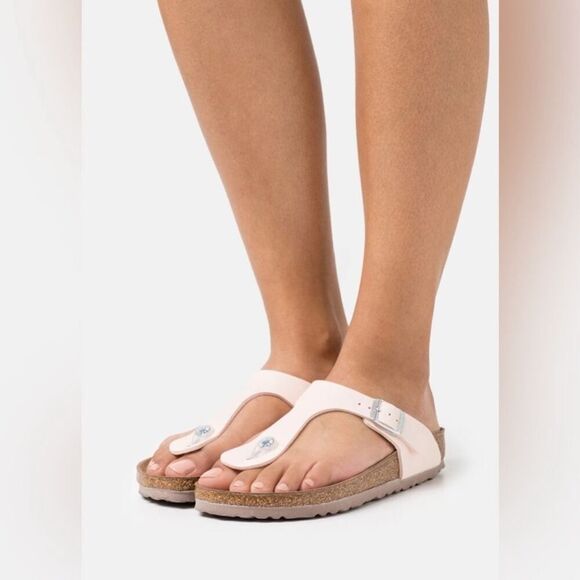 Birkenstock Gizeh Vegan Birko-Flor Birkibuc in Light Rose Pink - Picture 2 of 14